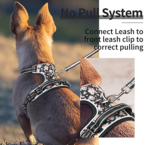 HEELE Animal Harness in XS, Flower-Black