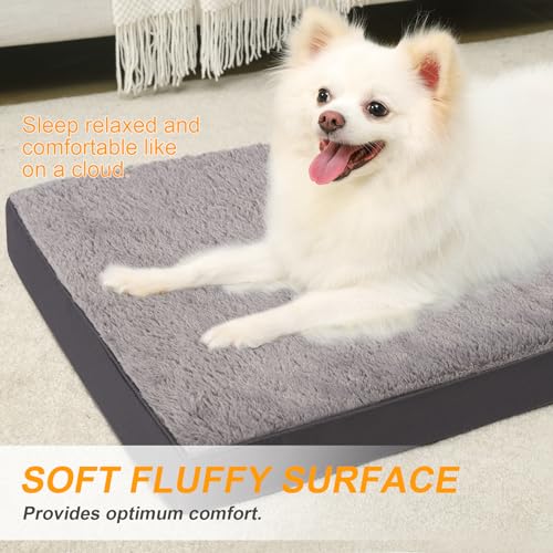 KSIIA Pet Bed Mat in 23.0"L x 17.0"W x 3.0"Th, Dark Grey