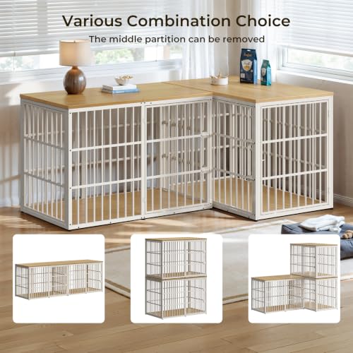 Lyromix Animal Cage in 53.9"L x 31.9"W x 37.2"H, Natural Beech
