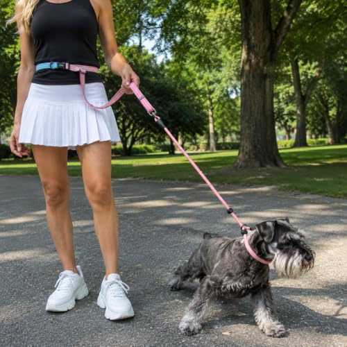 kazazoo Leash in Adjustable (5.5ft to 8.5ft), Gradient Pink
