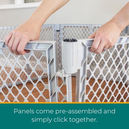 MYPET Pet Playpen in 6-Panel Barrier, Light Gray