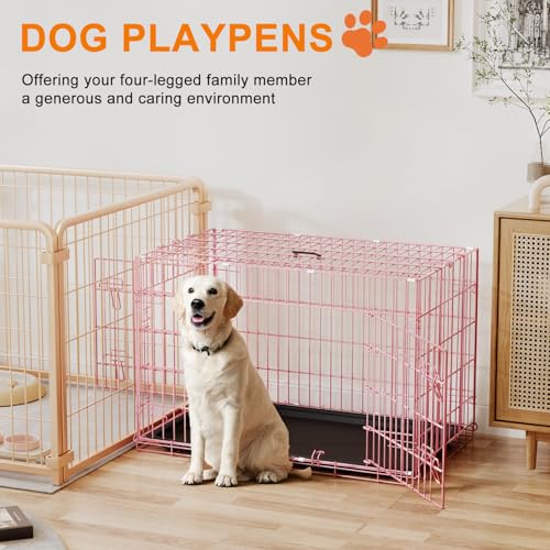 FDW Animal Cage in 36.0"L x 22.0"W x 24.0"H, Pink