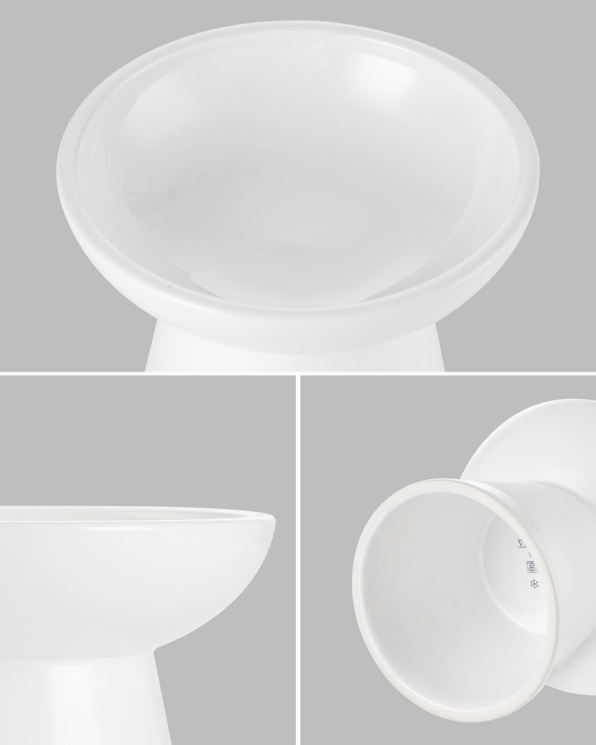 vancasso Pet Feeder in 2 Pack-Food Bowls, White