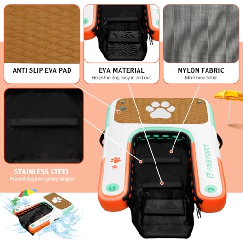 FBSPORT Ramp in 47"*39"*6", Teal&orange White