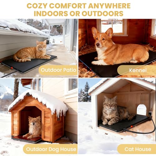 PetTemp Pet Bed Mat in L: 20'' x 16'', Black