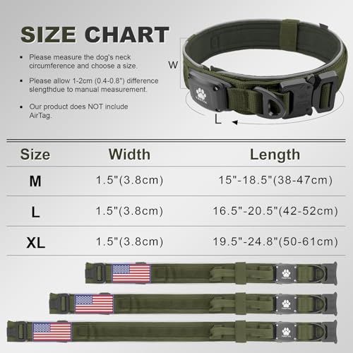 YaoTya Animal Collar in M(15"-18.5"), ArmyGreen