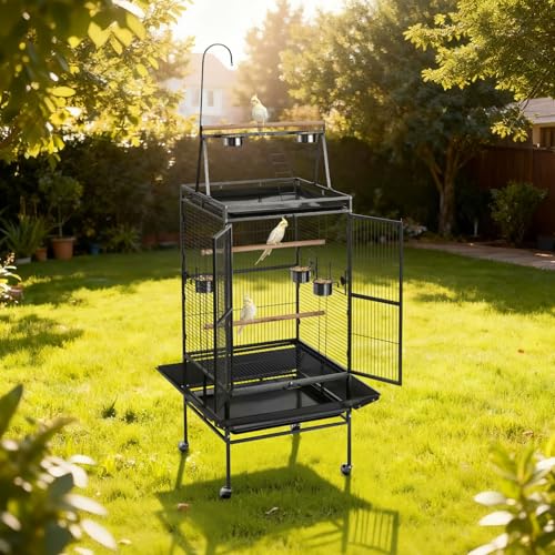VEVOR Animal Cage in 32.7"L x 31.1"W x 82.7"H, Black