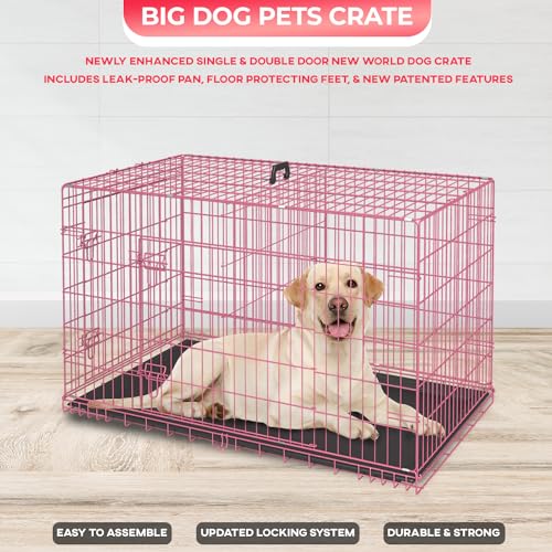 FDW Animal Cage in 42.0"L x 26.0"W x 28.0"H, Pink