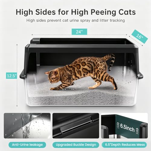WoofiGo Litter Box in XL Extra Large, 23 - Black (Pack of 1)