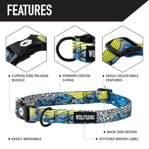 Wolfgang Man & Beast Animal Collar in Small (5/8 Inch x 8-12 Inch), DawnPatrol Print