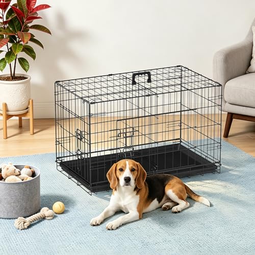 FDW Animal Cage in 30.0"L x 18.0"W x 20.0"H, Black