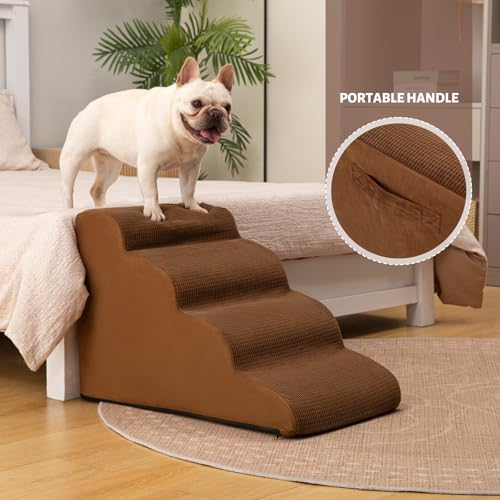 aodisman Animal Stair in Standard 4-Step 17.4"H, Brown