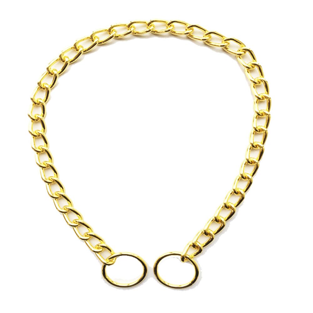 Weimostar Animal Collar in XS(Neck Max 12inch)D2.0mm, 2Pack Gold