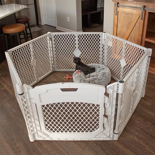 MYPET Pet Playpen in 6-Panel, Light Gray