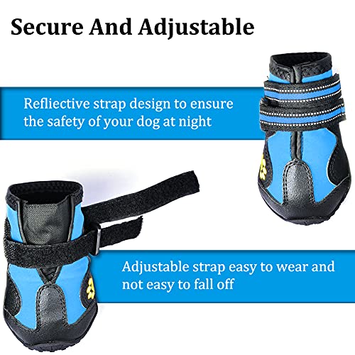 CovertSafe& Paw Hoof Protector in Size 1: （2.3''x1.6'')(L*W) for 10-23 lbs, Blue