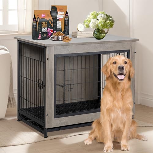 Shintenchi Animal Cage in 27.2"L x 20.1"W x 23.6"H, Grey