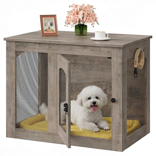 CHOEZON Animal Cage in 30.1"L x 13.2"W x 23.8"H, Greige