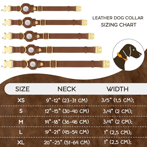 BUDKAS Animal Collar in XS, 9"-12" Neck Fit, Brown
