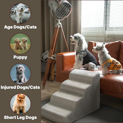 MEWANG Animal Stair in 4 steps: 23.94''L×14.96''W×18.27''H, Round Corner