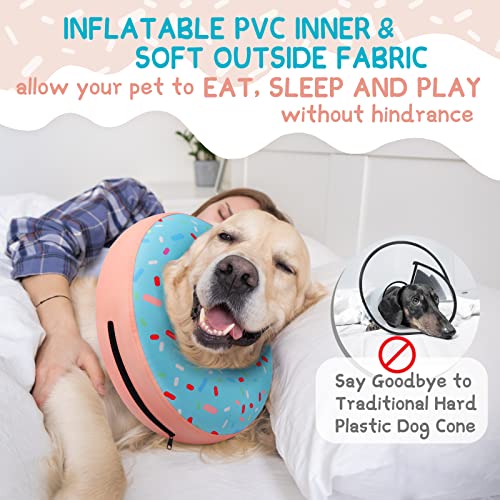 Supet Animal Recovery Collar Cone in XS(Neck 4"-7"), Donut Blue