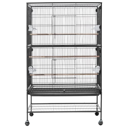VEVOR Animal Cage in 31.5"L x 20.5"W x 52.0"H, Black