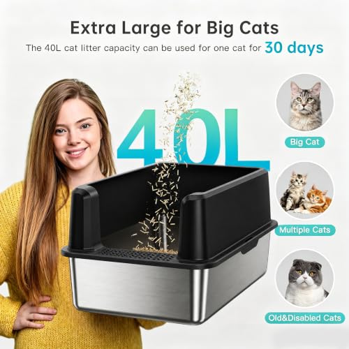 WoofiGo Litter Box in XL Extra Large, 23 - Black (Pack of 1)