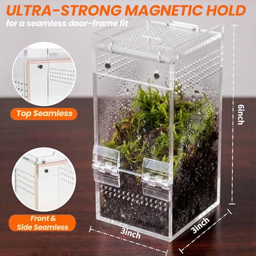 GlideMax Vivarium in 3x3x6inch, Transparent