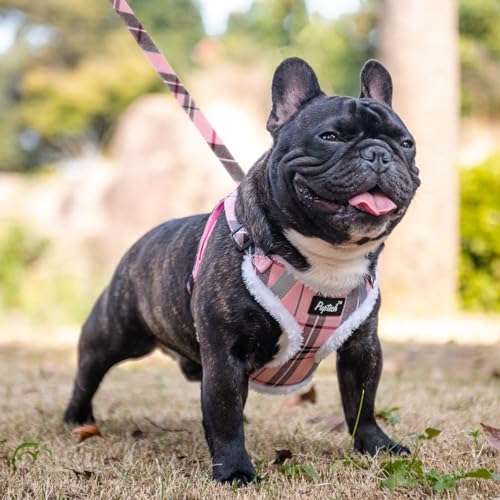 PUPTECK Animal Harness in L (25-33lbs, Chest 20"-25"), #3 Pink(Plush Plaid)