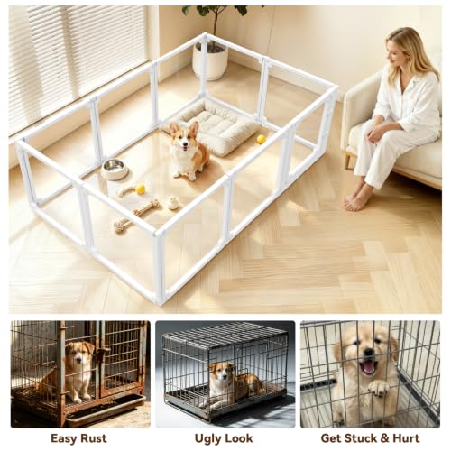 EVOTAILS Pet Playpen in 10", White