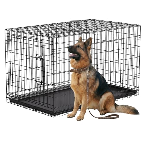 FDW Animal Cage in 45.0"L x 27.0"W x 28.0"H, Black