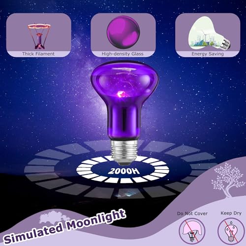 HARTOMPET Light Bulb in 60W - 2.5", Purple
