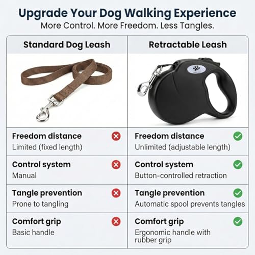 CROWN PAWS Leash in Large, Black
