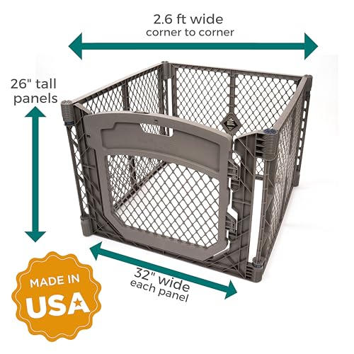 MYPET Pet Playpen in 4-Panel, Fieldstone