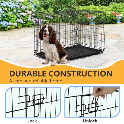 FDW Animal Cage in 36.0"L x 22.0"W x 24.0"H, Black