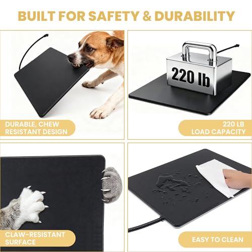 PetTemp Pet Bed Mat in M: 16" x 13", Black
