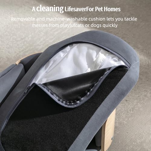 Trygoal Pet Bed Mat in 26.38, Dark Blue & Walnut