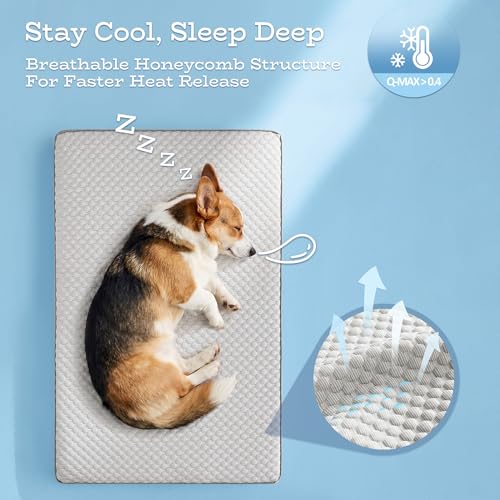 WDCOZY Pet Bed Mat in Medium（29"x21"), Cooling-Grey