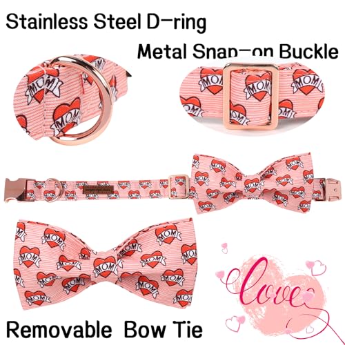 Unique style paws Animal Collar in XS, heart-bow