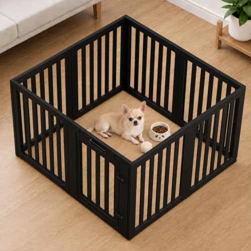 everfront Pet Playpen in 30", Black