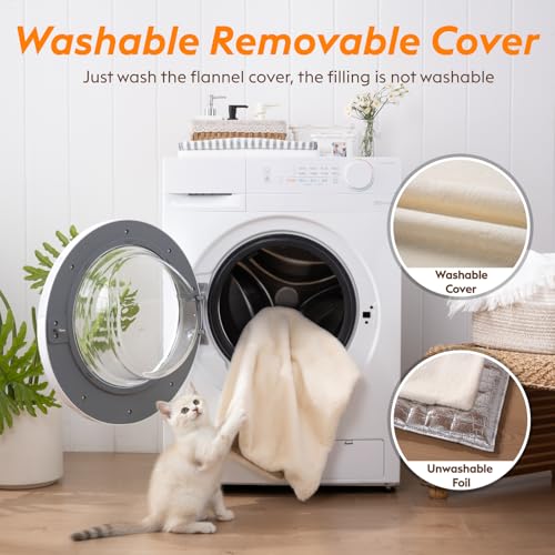 FunFurry Pet Bed Mat in 24" X 18", Ivory