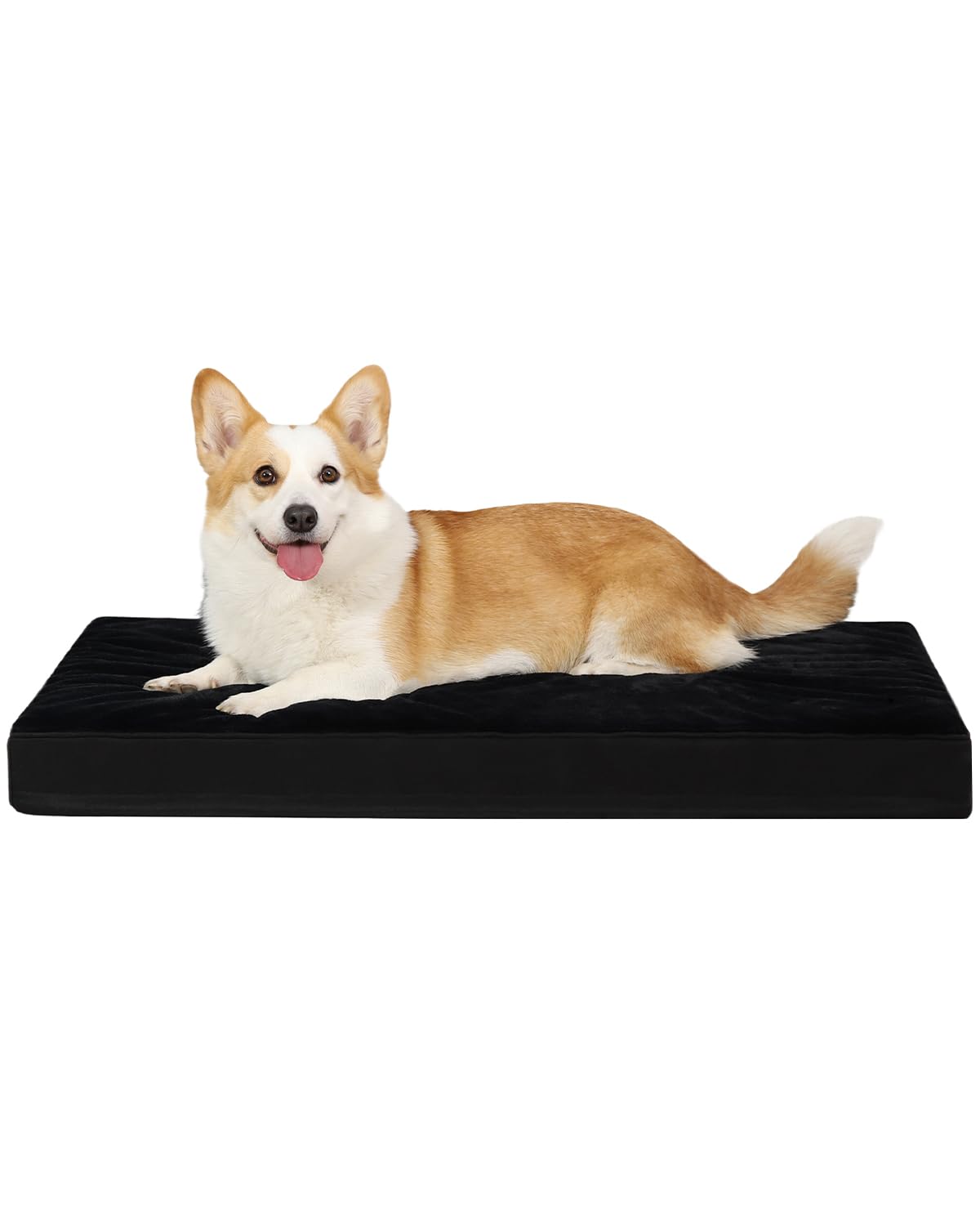 KSIIA Pet Bed Mat in 35.0"L x 22.0"W x 3.0"Th, Black