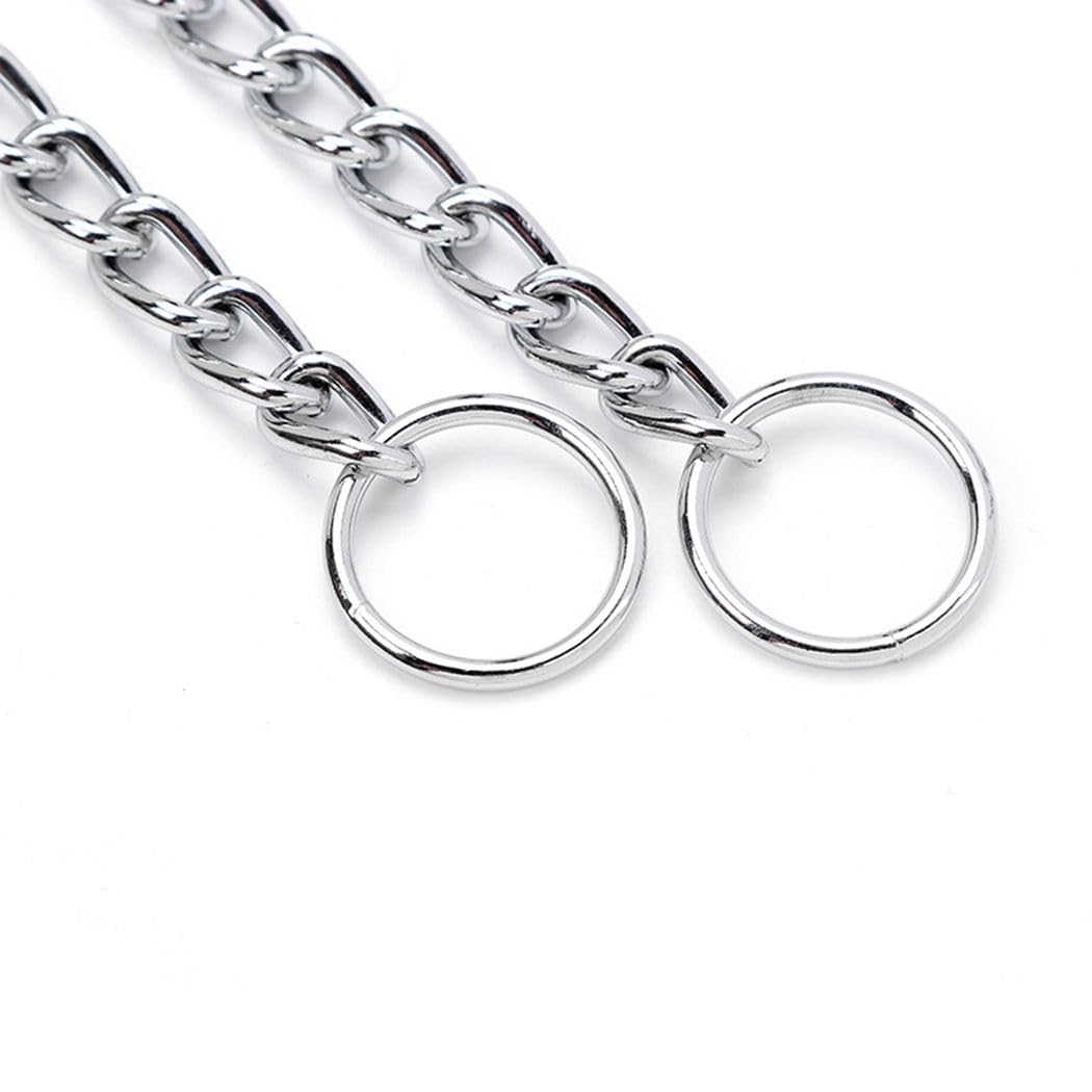 Weimostar Animal Collar in XXS(Neck Max 8inch)D1.6mm, 2Pack Silver