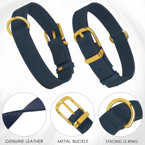BUDKAS Animal Collar in S, 12"-15" Neck Fit, Smoky Blue