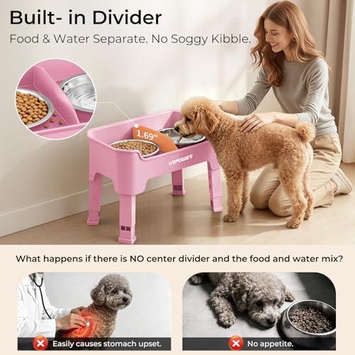 URPOWER Pet Feeder in Small, Pink