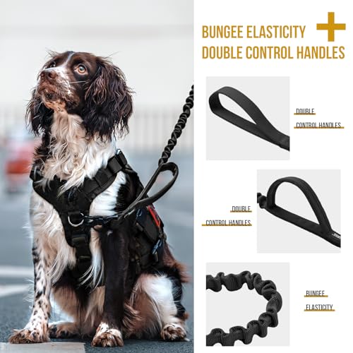 ONETIGRIS Leash in 85cm-118cm/33.5in-46.5in, Black