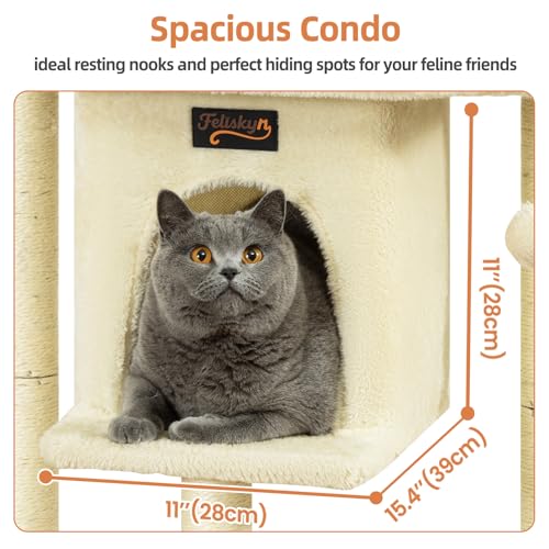 Feliskyn Pet Activity Structure in 28 Inches, Beige