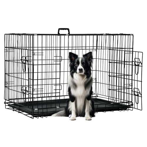FDW Animal Cage in 42.0"L x 24.0"W x 26.0"H, Dark Black