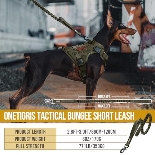 ONETIGRIS Leash in 85cm-118cm/33.5in-46.5in, Green
