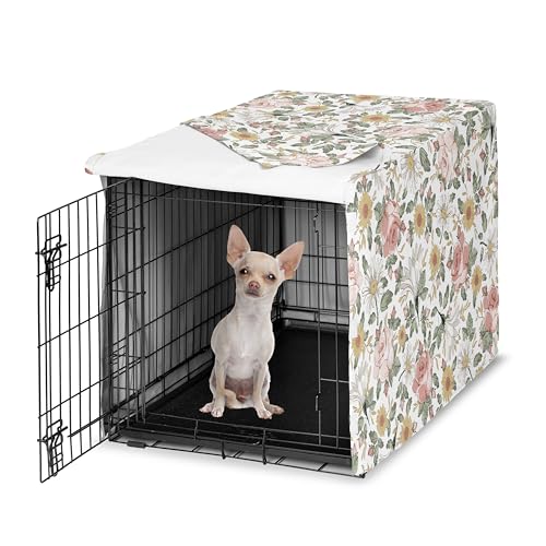 Sweet Jojo Designs Animal Cage in 24.0"L x 20.0"W x 18.5"H, Vintage Floral Pink and Green