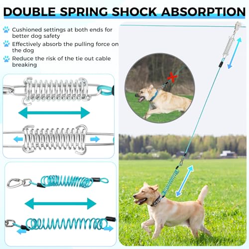 Duckygoo Leash in 50FT+10FT,250LBS, Teal